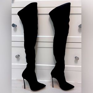 Casadei blade knee-high boots